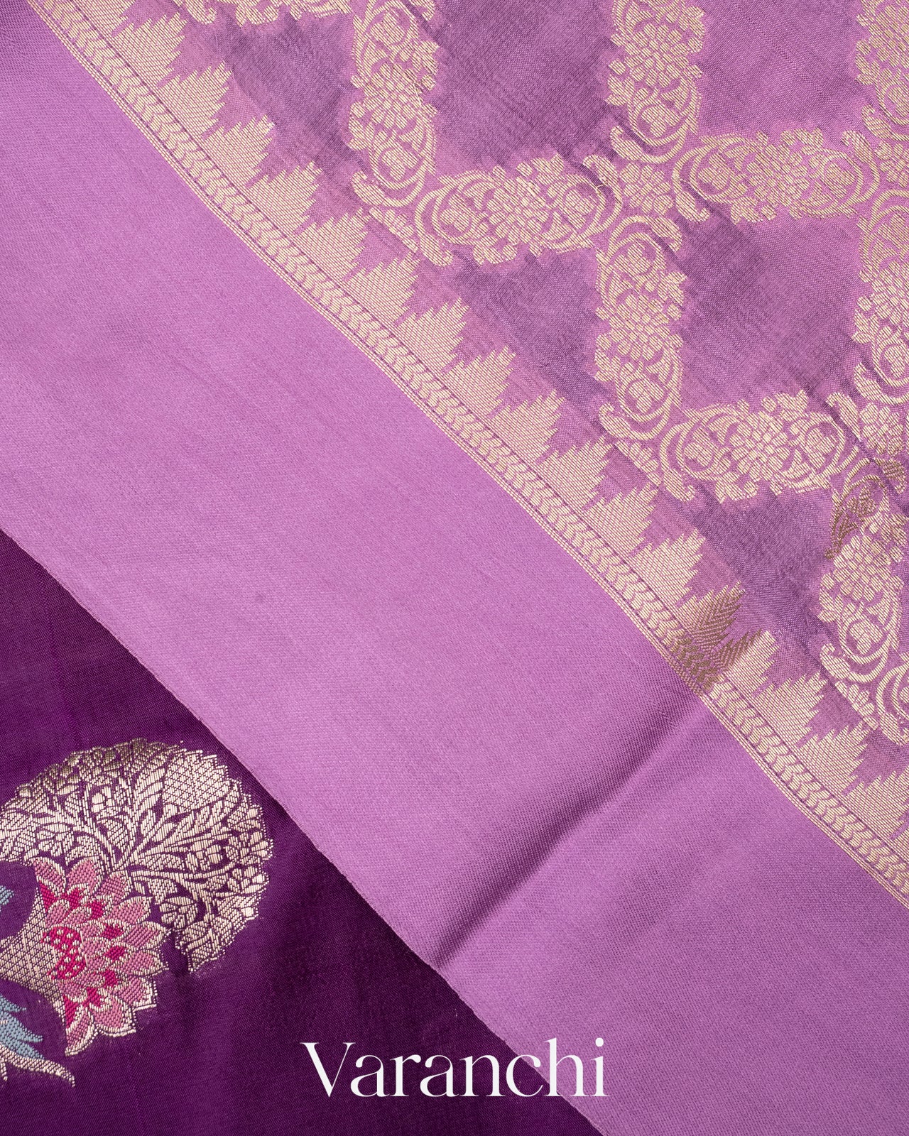 Deep Purple Pure Mango Silk Saree