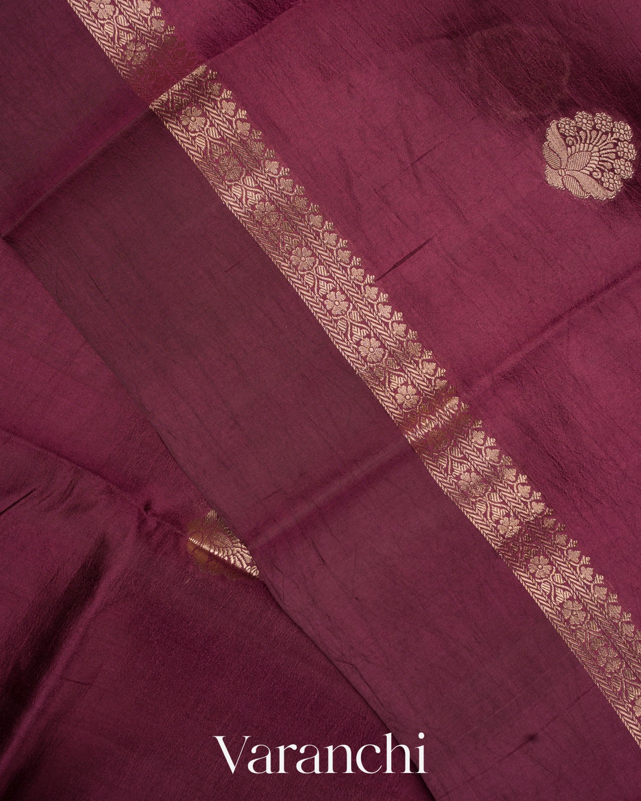 Deep Wine Pure Mango Silk Saree