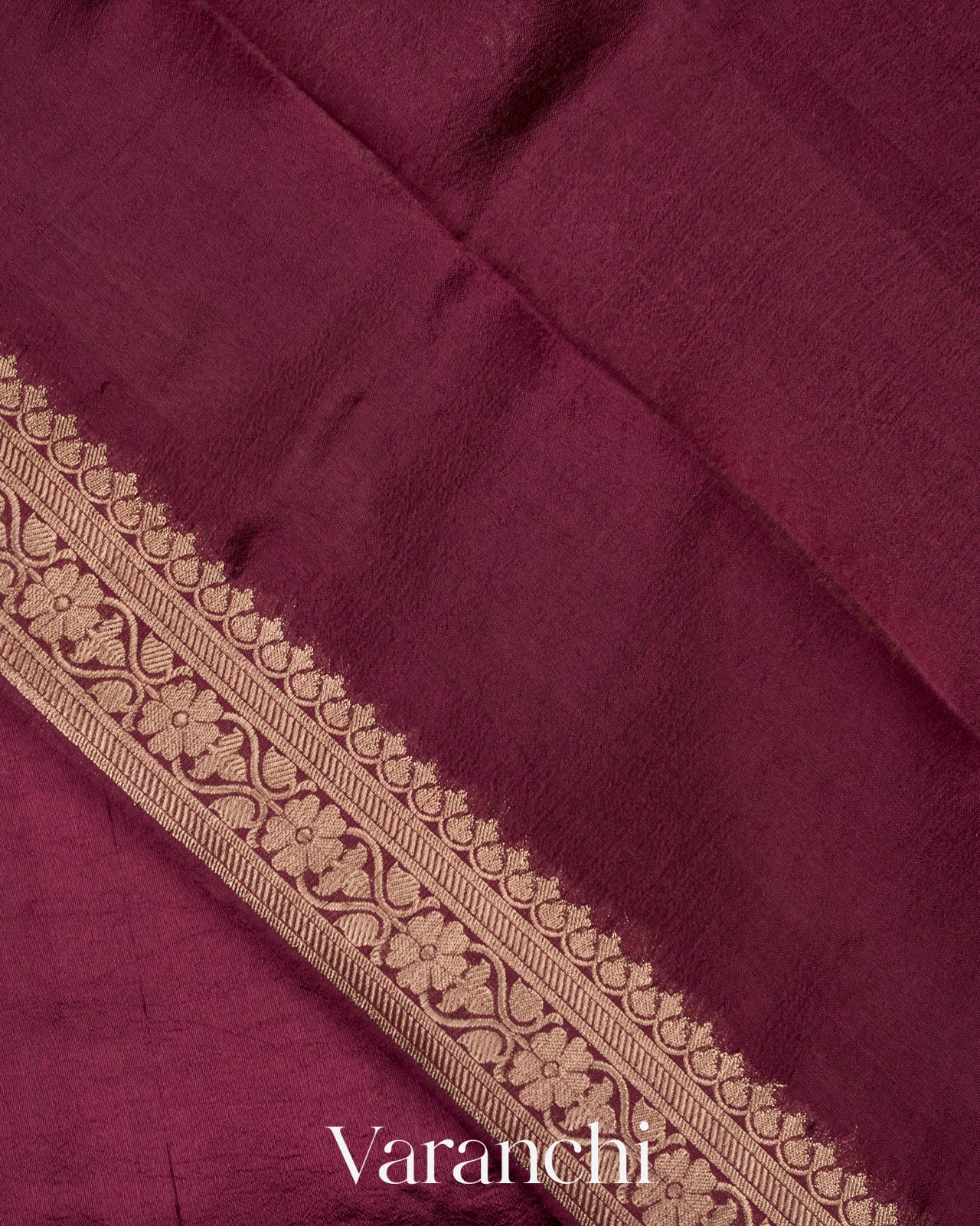 Deep Wine Pure Mango Silk Saree
