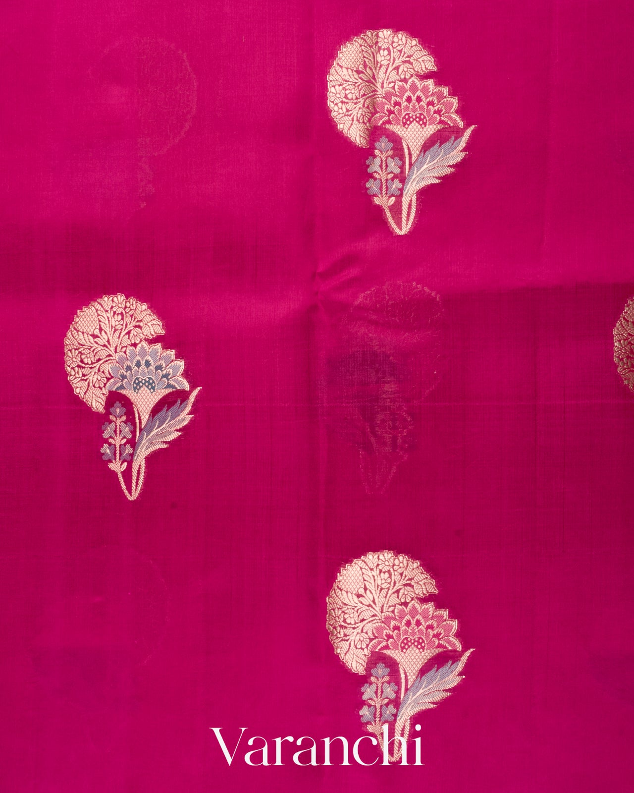 Rani Pink Pure Mango Silk Saree