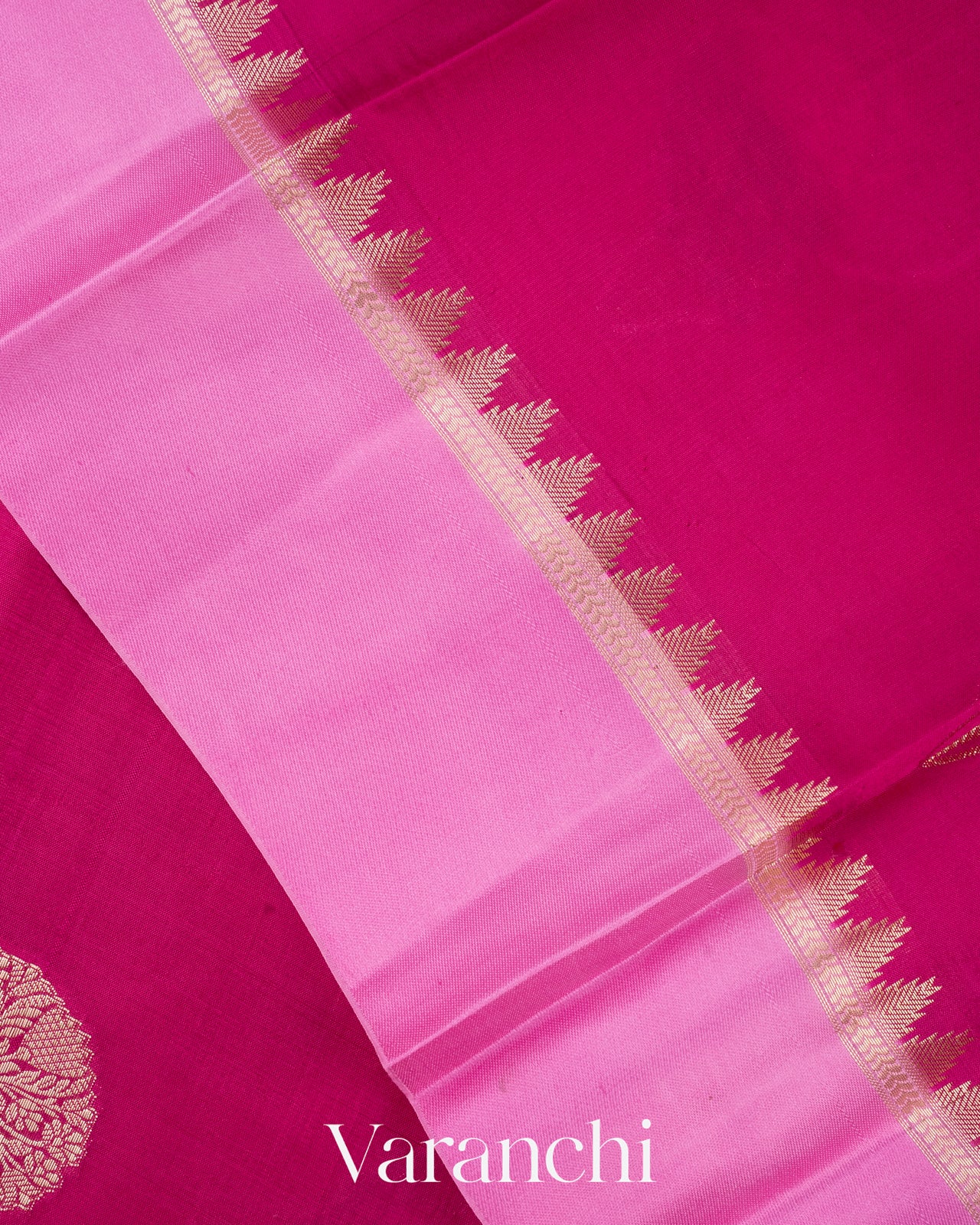 Rani Pink Pure Mango Silk Saree
