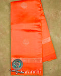Orange Pure Mango Silk Saree