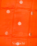 Orange Pure Mango Silk Saree