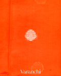 Orange Pure Mango Silk Saree