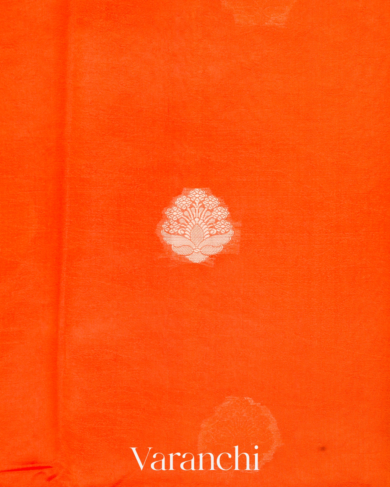 Orange Pure Mango Silk Saree