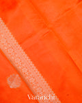 Orange Pure Mango Silk Saree