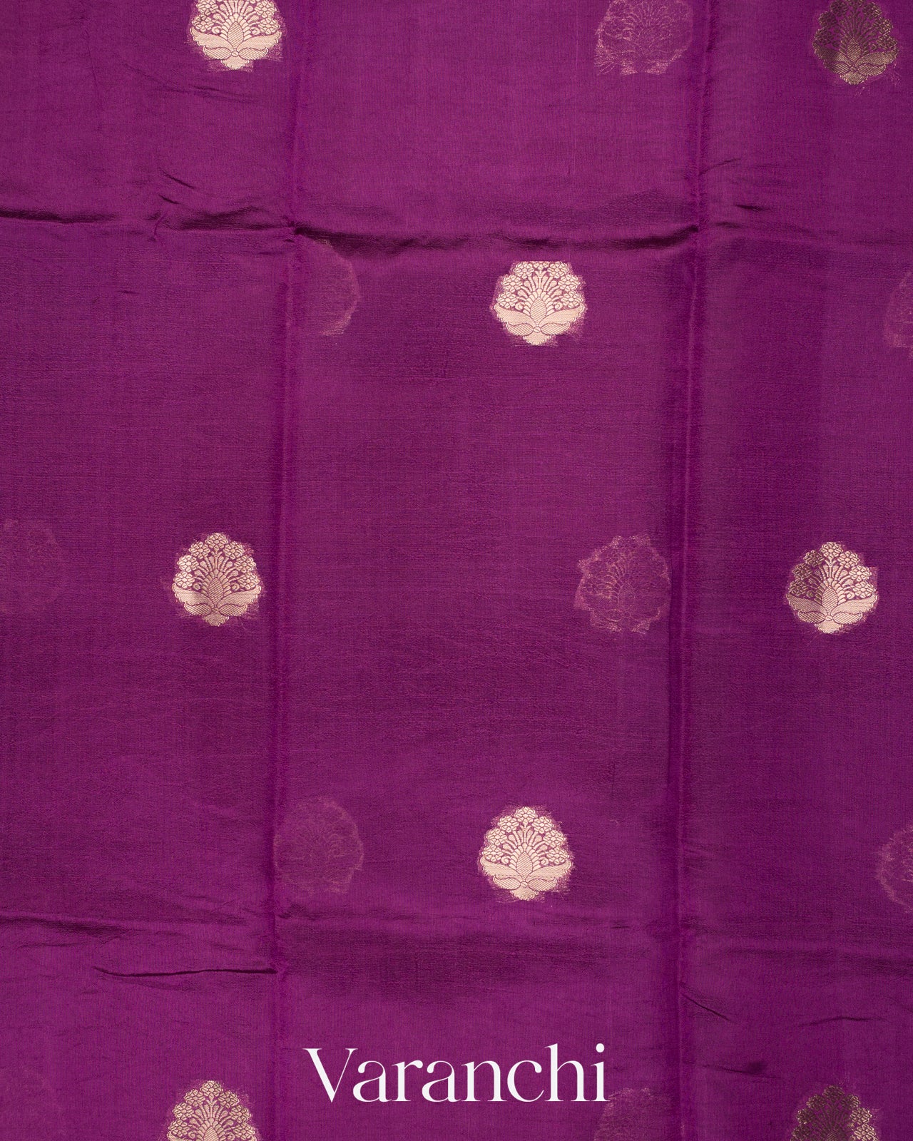 Purple Pure Mango Silk Saree