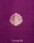 Purple Pure Mango Silk Saree
