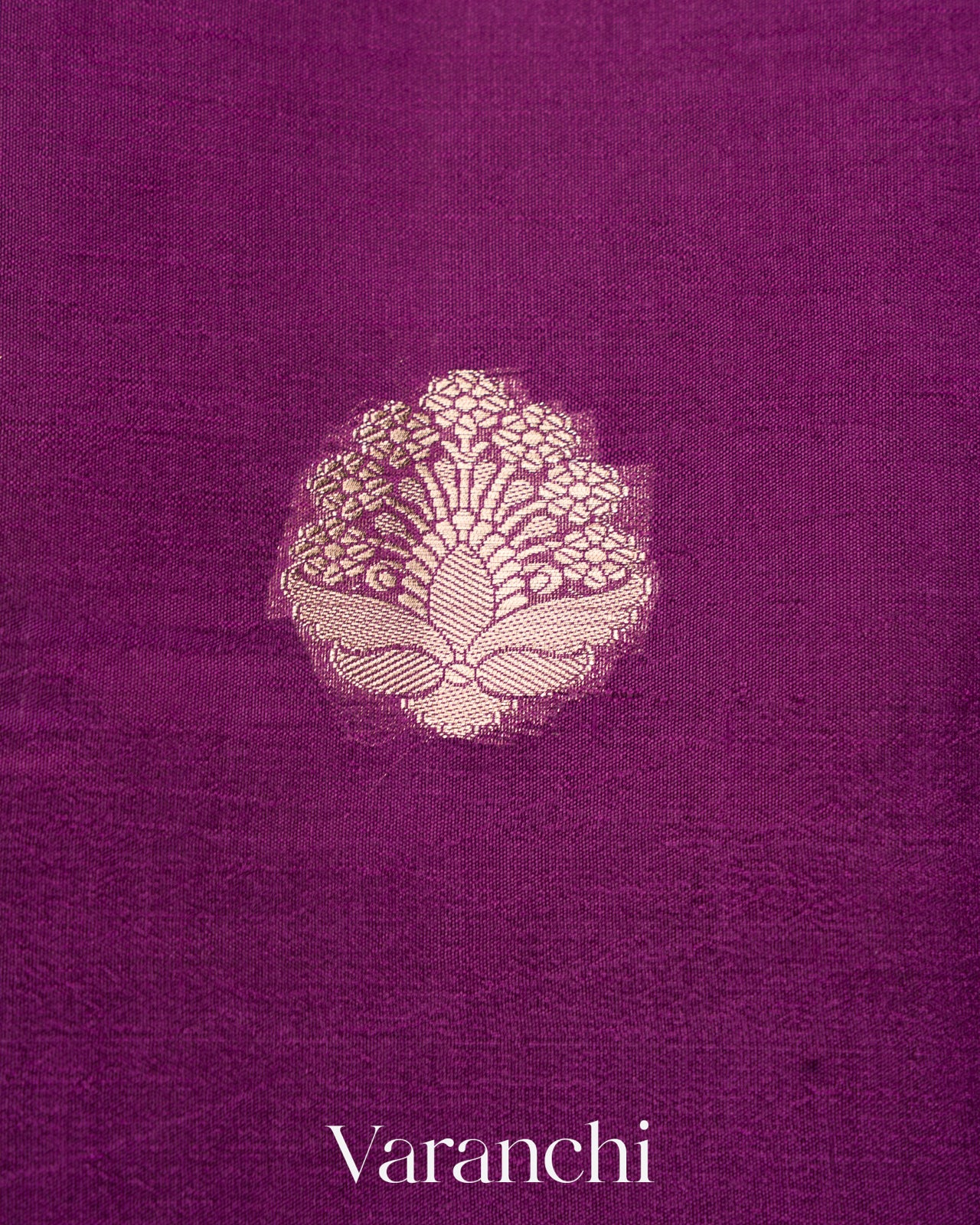 Purple Pure Mango Silk Saree