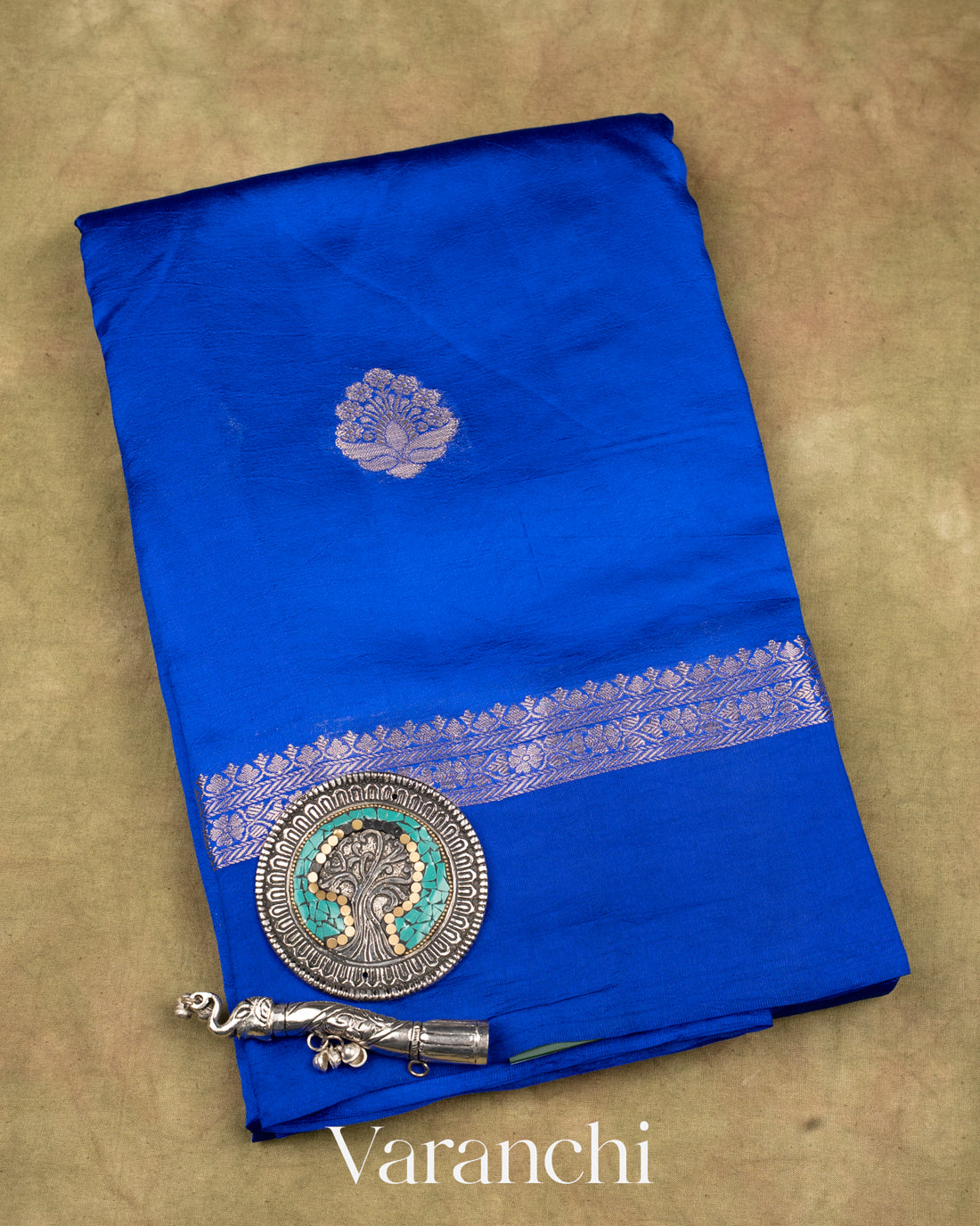 Royal Blue Pure Mango Silk Saree
