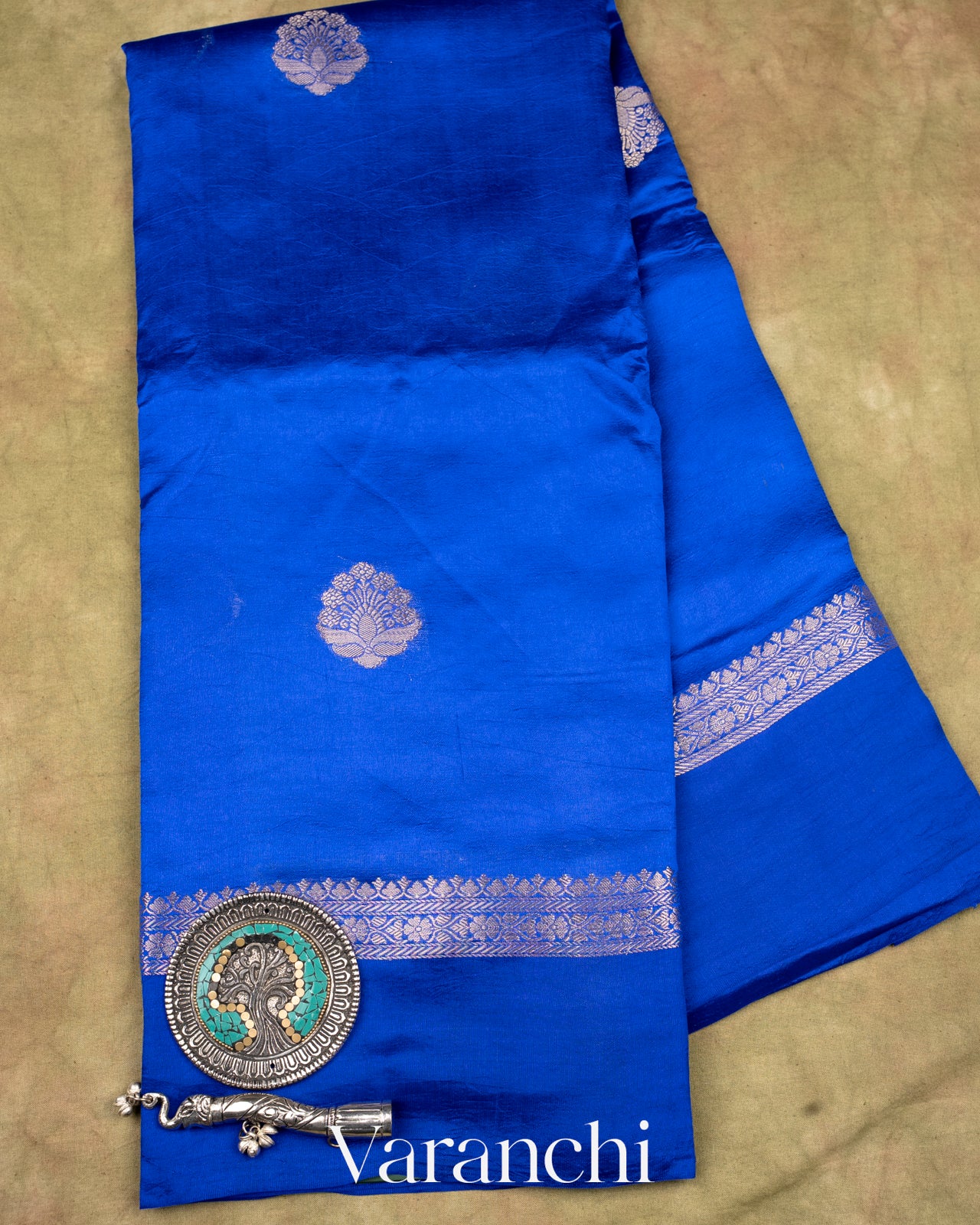 Royal Blue Pure Mango Silk Saree