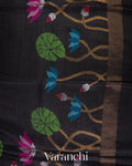 Black Jamdani Pure Matka Silk Handloom Saree