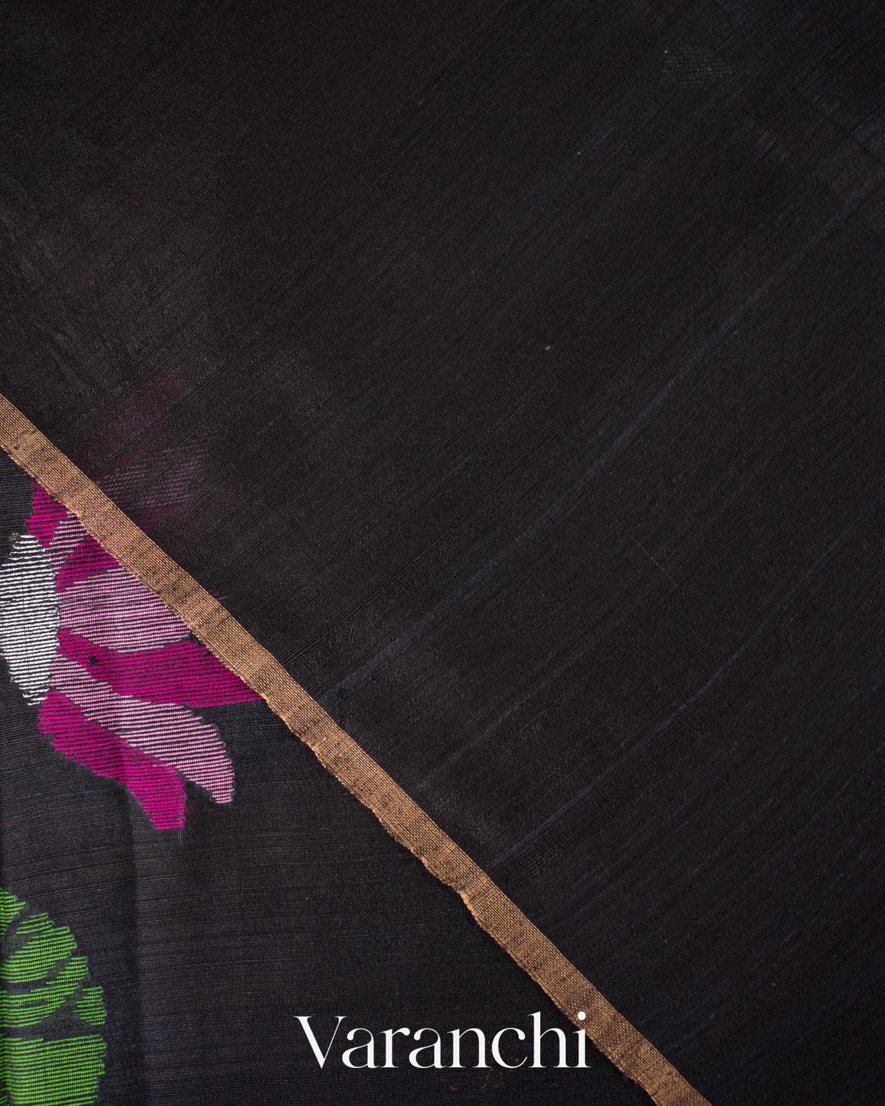 Black Jamdani Pure Matka Silk Handloom Saree