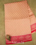 Dusty Orange Pure Moonga Silk Saree