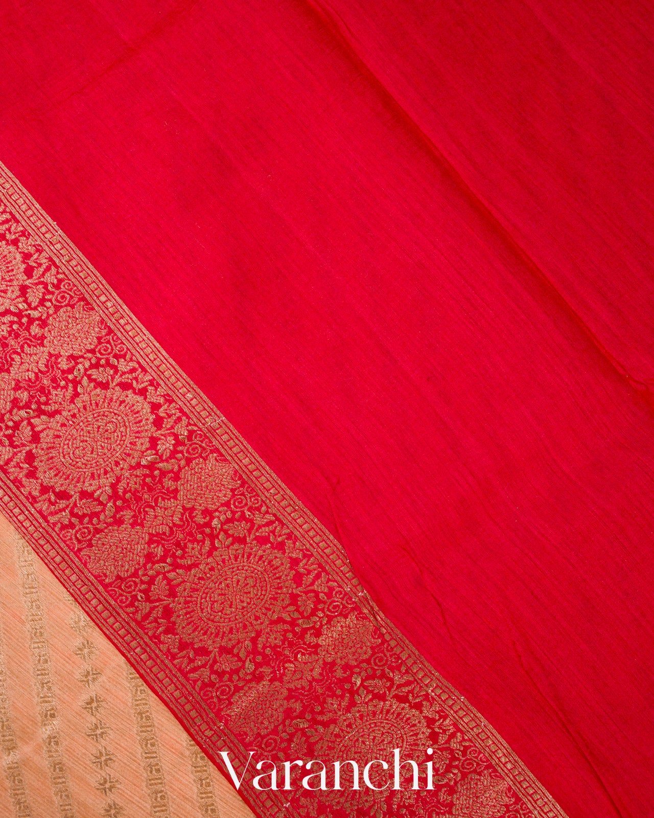 Dusty Orange Pure Moonga Silk Saree 