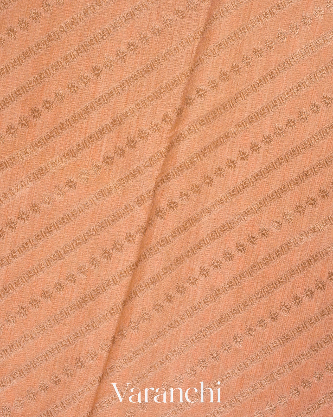 Dusty Orange Pure Moonga Silk Saree