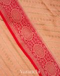 Dusty Orange Pure Moonga Silk Saree