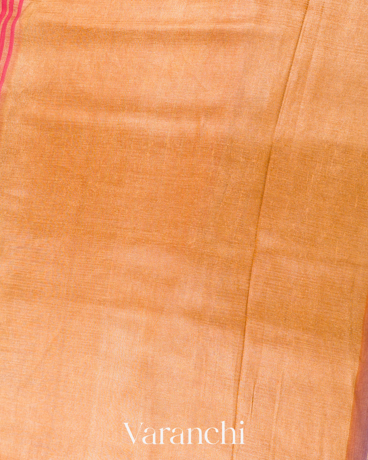 Pink Coral-Yellow Ombre-dyed Pure Moonga Georgette Silk Saree