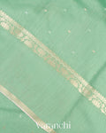 Light Sea Green Digital Printed Pure Moonga Silk Saree 