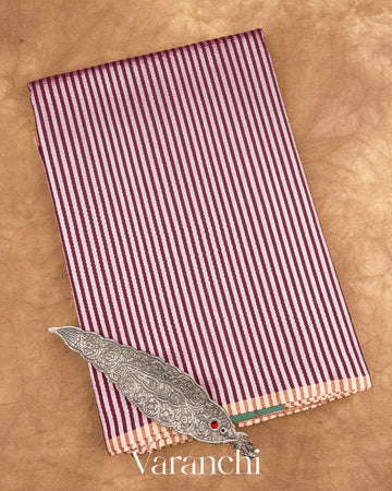 Berry Maroon Pure Crush Tissue Moonga Silk Saree