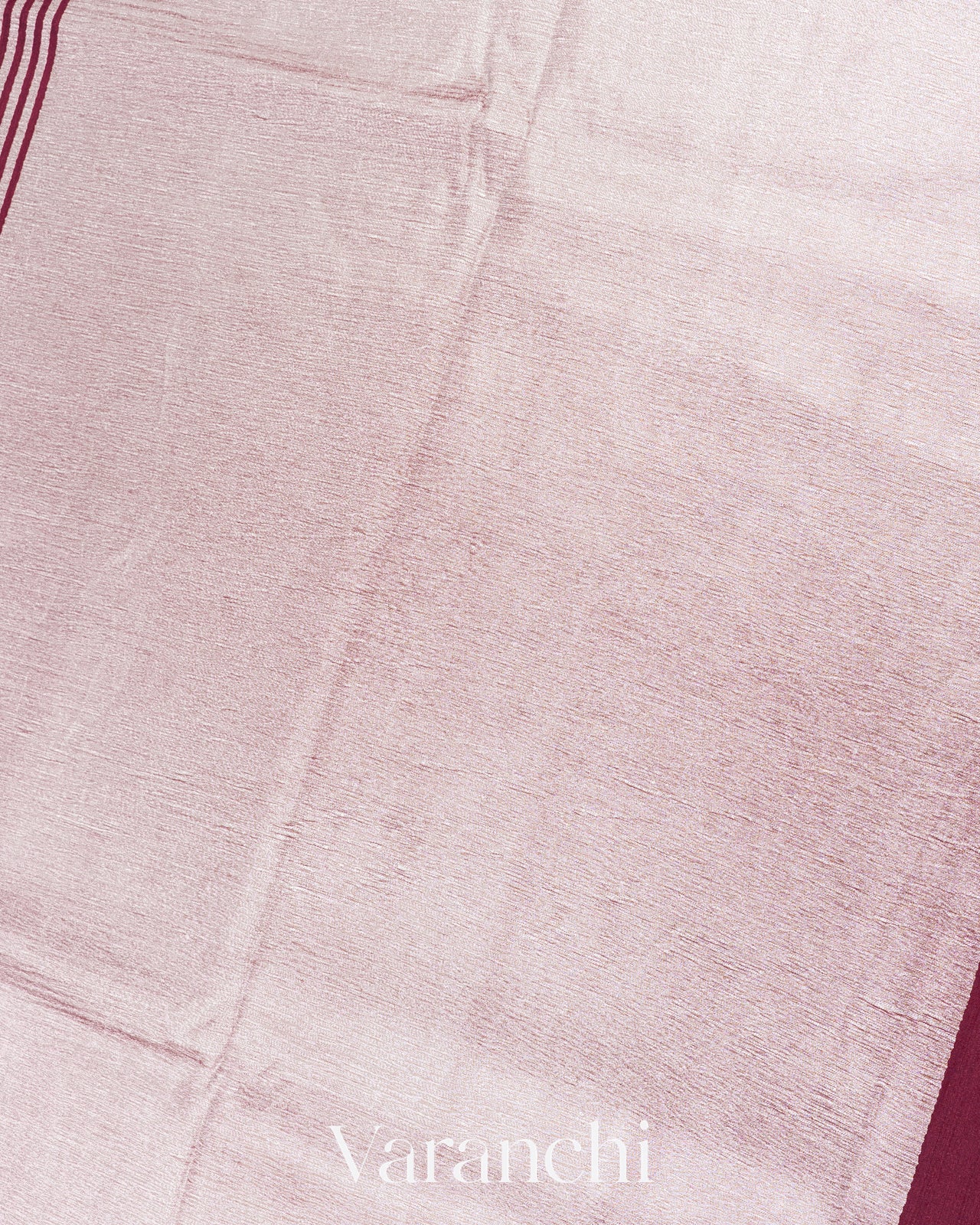 Berry Maroon Pure Crush Tissue Moonga Silk Saree