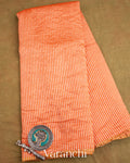 Orange Pure Crush Tissue Moonga Silk Saree
