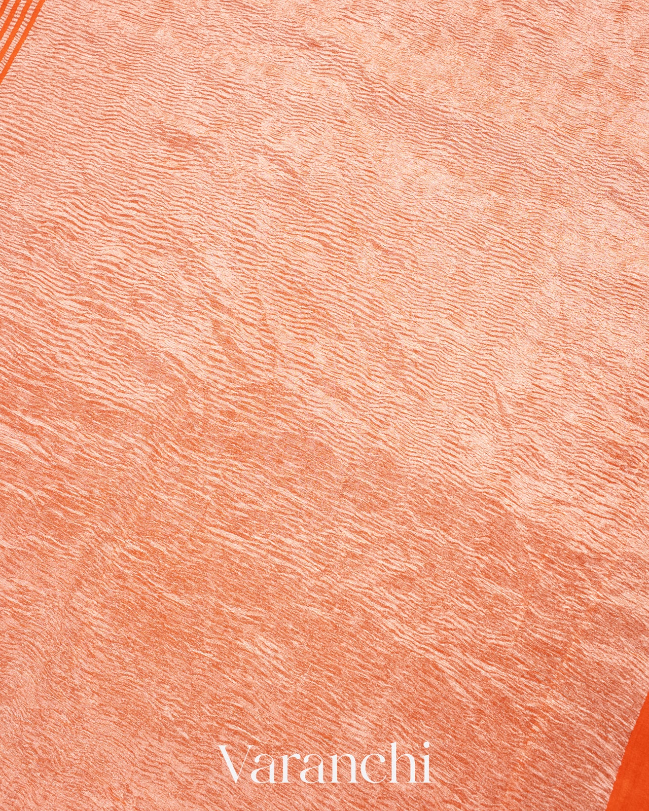 Orange Pure Crush Tissue Moonga Silk Saree