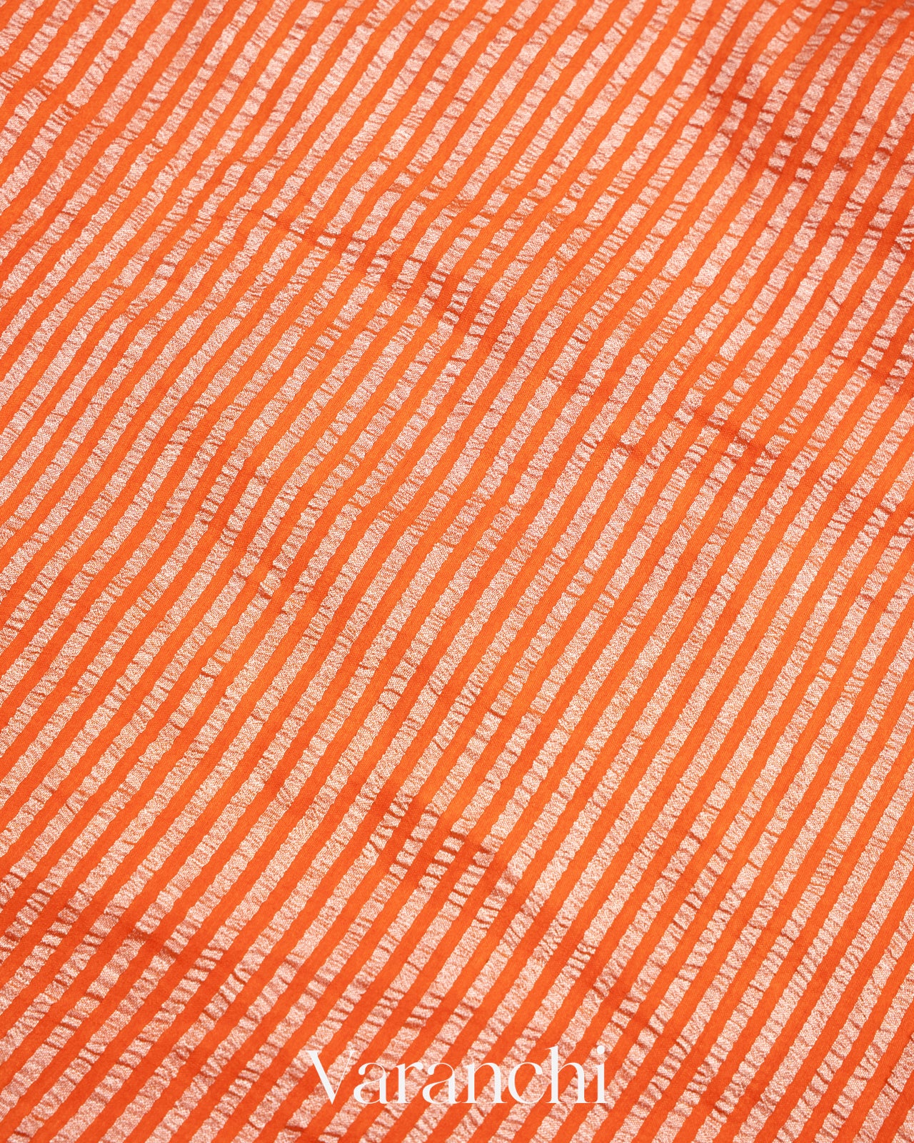 Orange Pure Crush Tissue Moonga Silk Saree