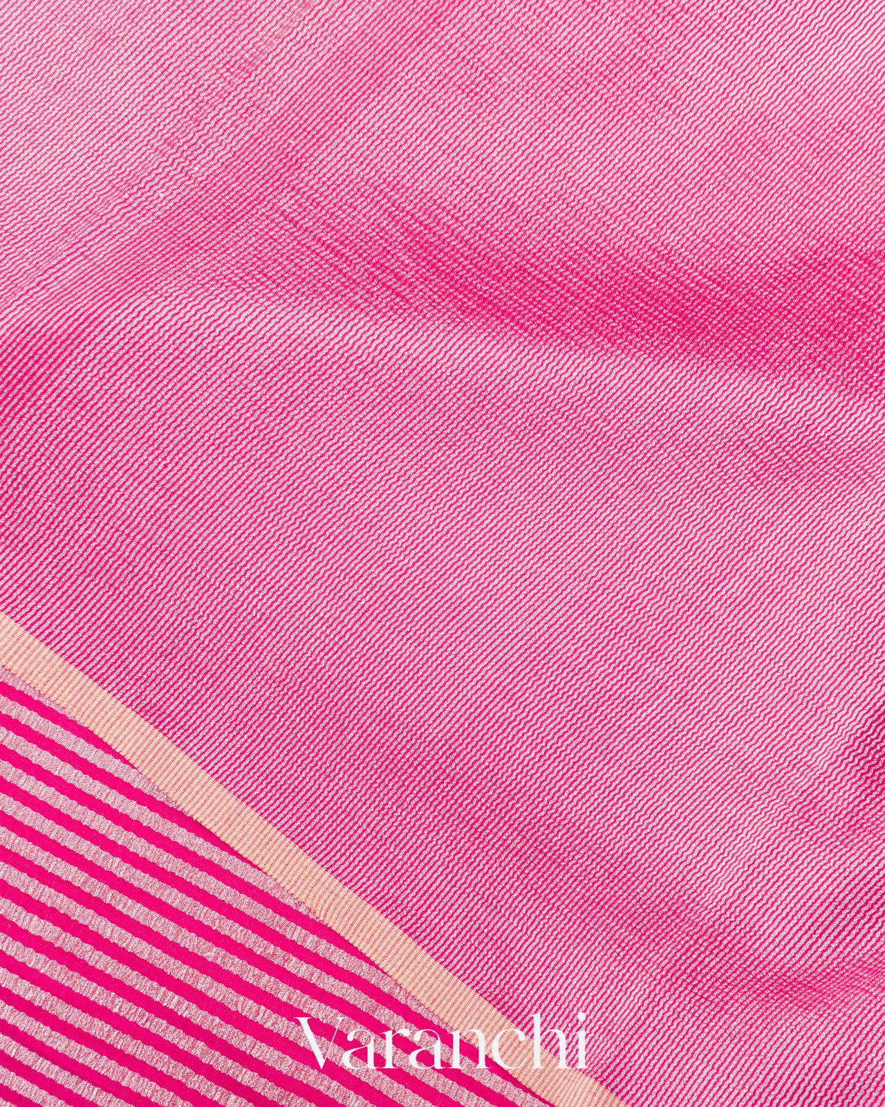 Pink Pure Crush Tissue Moonga Silk Saree