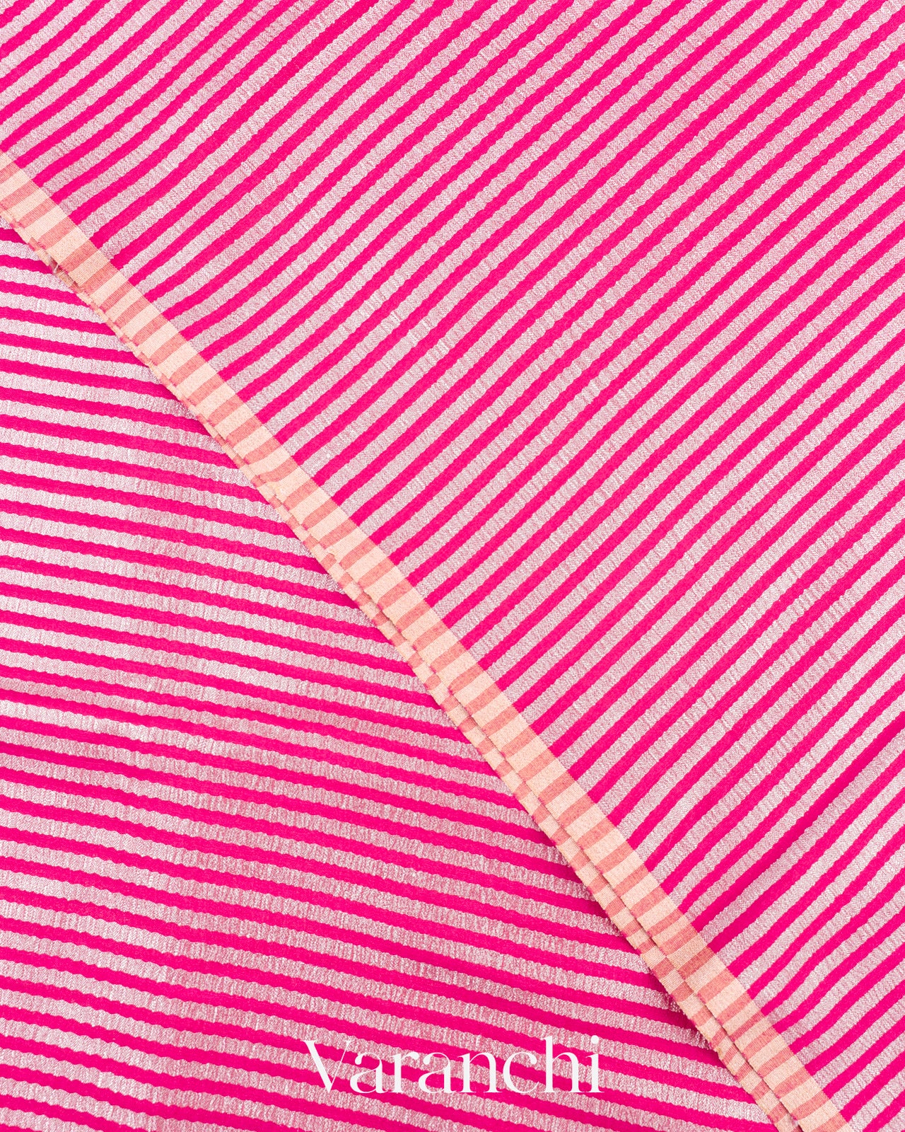 Pink Pure Crush Tissue Moonga Silk Saree