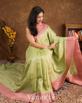 Pista Green Pure Moonga Silk Saree
