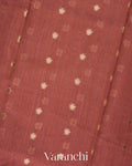 Rust Brown Digital Printed Pure Moonga Silk Saree