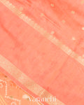 Soft Peach Ombre Digital Printed Pure Moonga Silk Saree