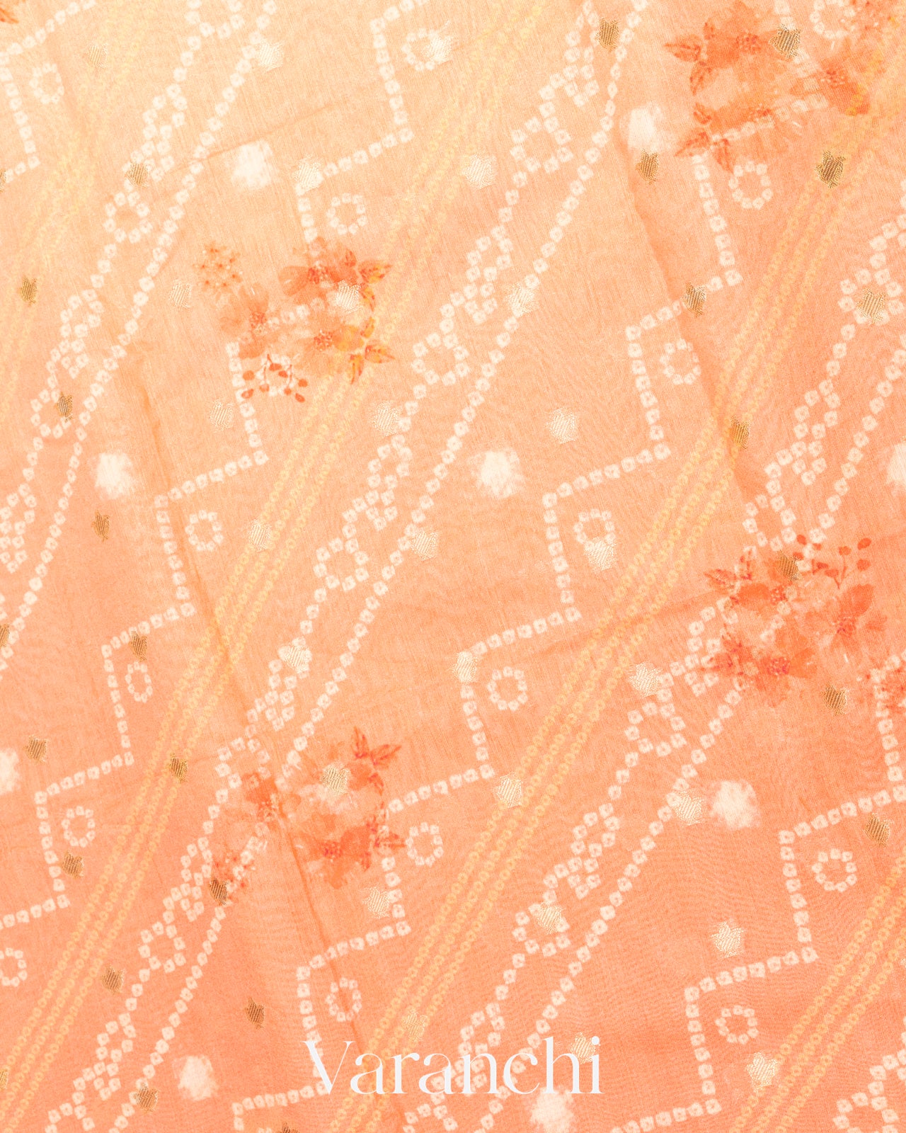 Soft Peach Ombre Digital Printed Pure Moonga Silk Saree