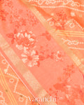 Soft Peach Ombre Digital Printed Pure Moonga Silk Saree