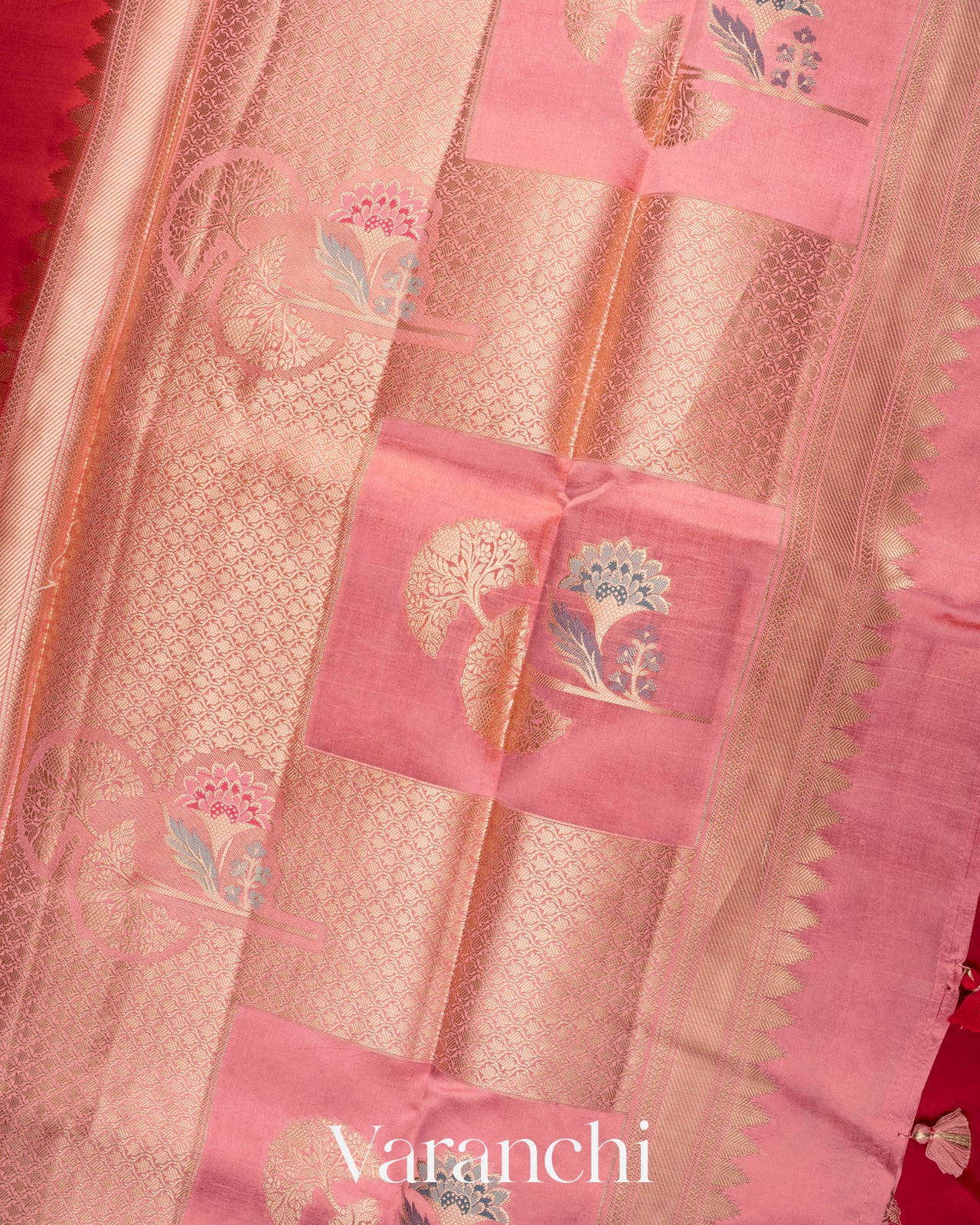 Red Pure Mango Silk Saree