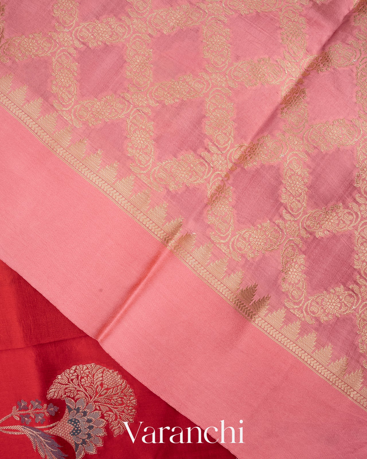 Red Pure Mango Silk Saree