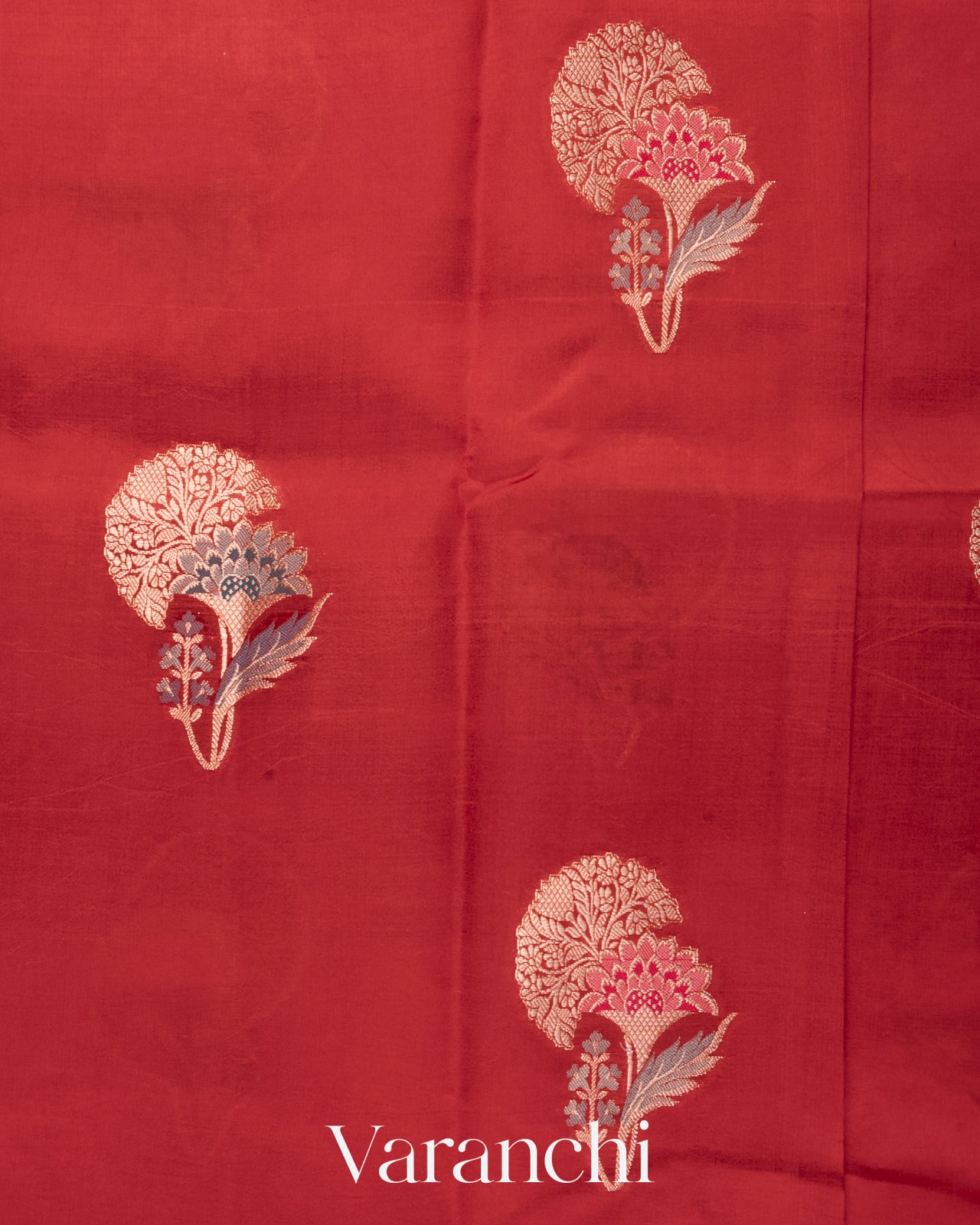 Red Pure Mango Silk Saree