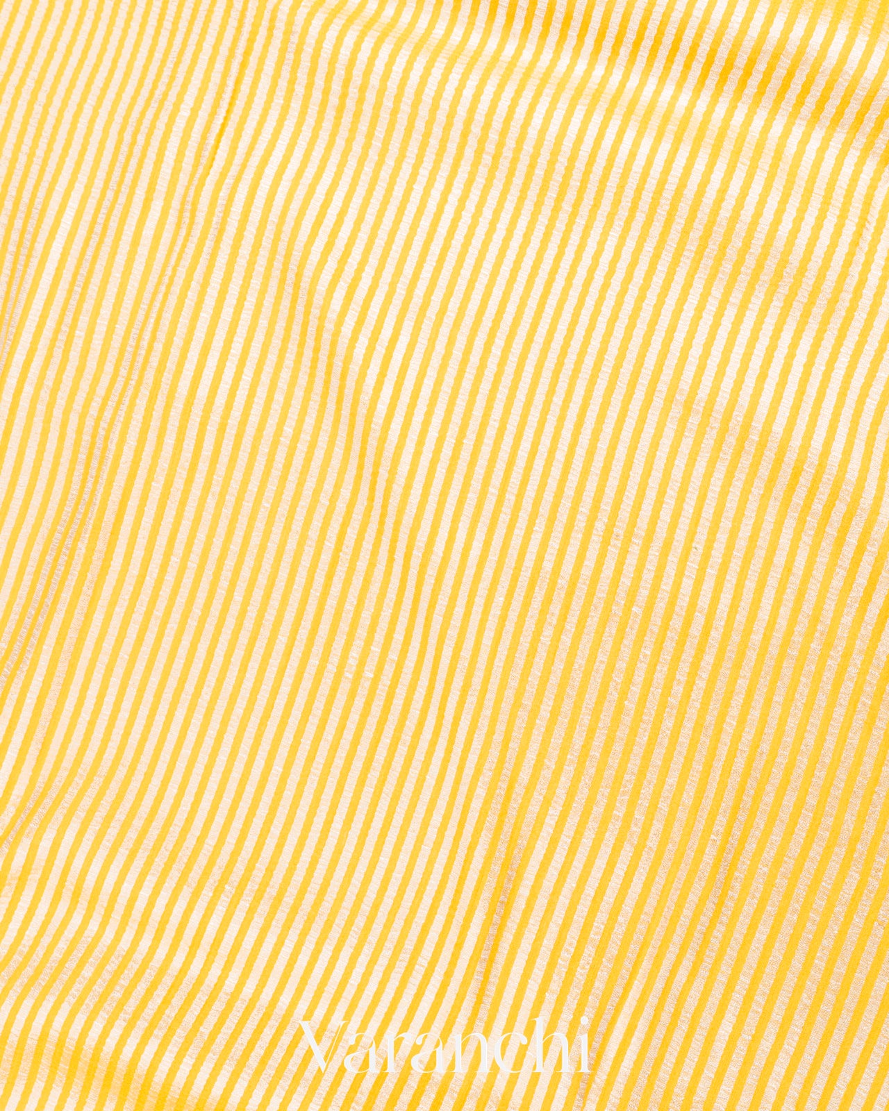 Yellow Pure Crush Tissue Moonga Silk Saree 