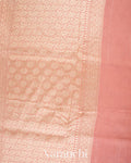 Dusty Rose Pure Moonga Silk Saree