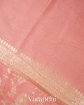Dusty Rose Pure Moonga Silk Saree