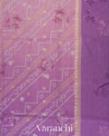 Lavender–Mauve Ombre Digital Printed Pure Moonga Silk Saree