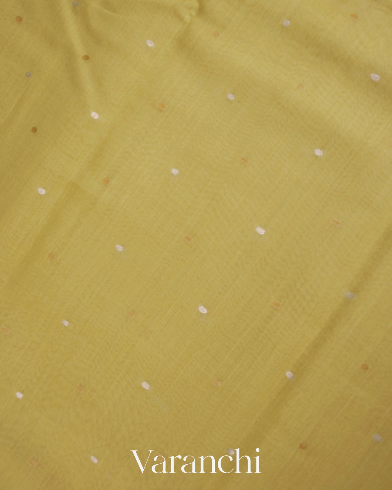 Lemon Yellow Pure Moonga Silk Saree