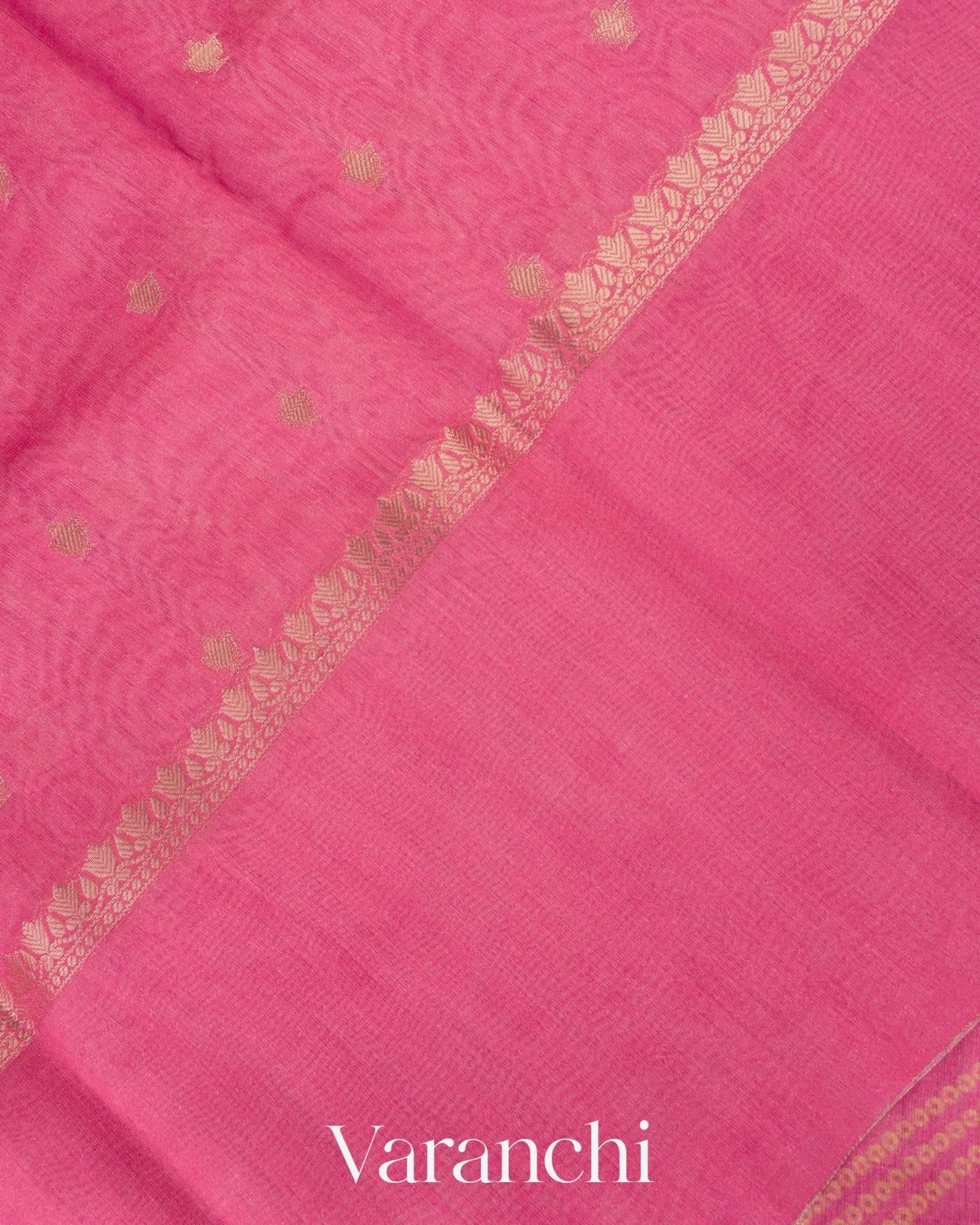 Blush Rose Pink Ombre Digital Printed Pure Moonga Silk Saree
