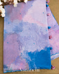 Shades of Blue Digital Printed Pure Mulmul Cotton Saree