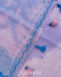 Shades of Blue Digital Printed Pure Mulmul Cotton Saree