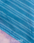 Shades of Blue Digital Printed Pure Mulmul Cotton Saree