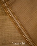 Soft Cocoa Brown with Sequin Embroidery Pure Muslin Silk Handloom Saree 