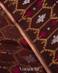 Coffee Brown Dhakai Jamdhani Pure Muslin Silk Handloom Saree