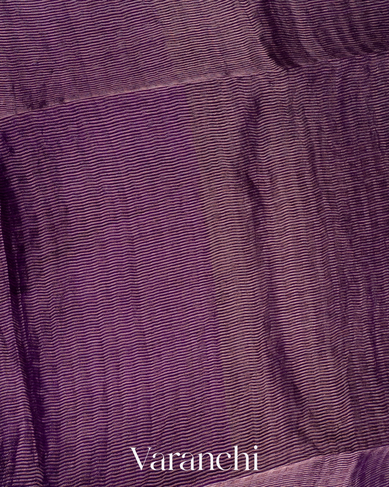 Deep Purple with Sequin Embroidery Pure Muslin Silk Handloom Saree